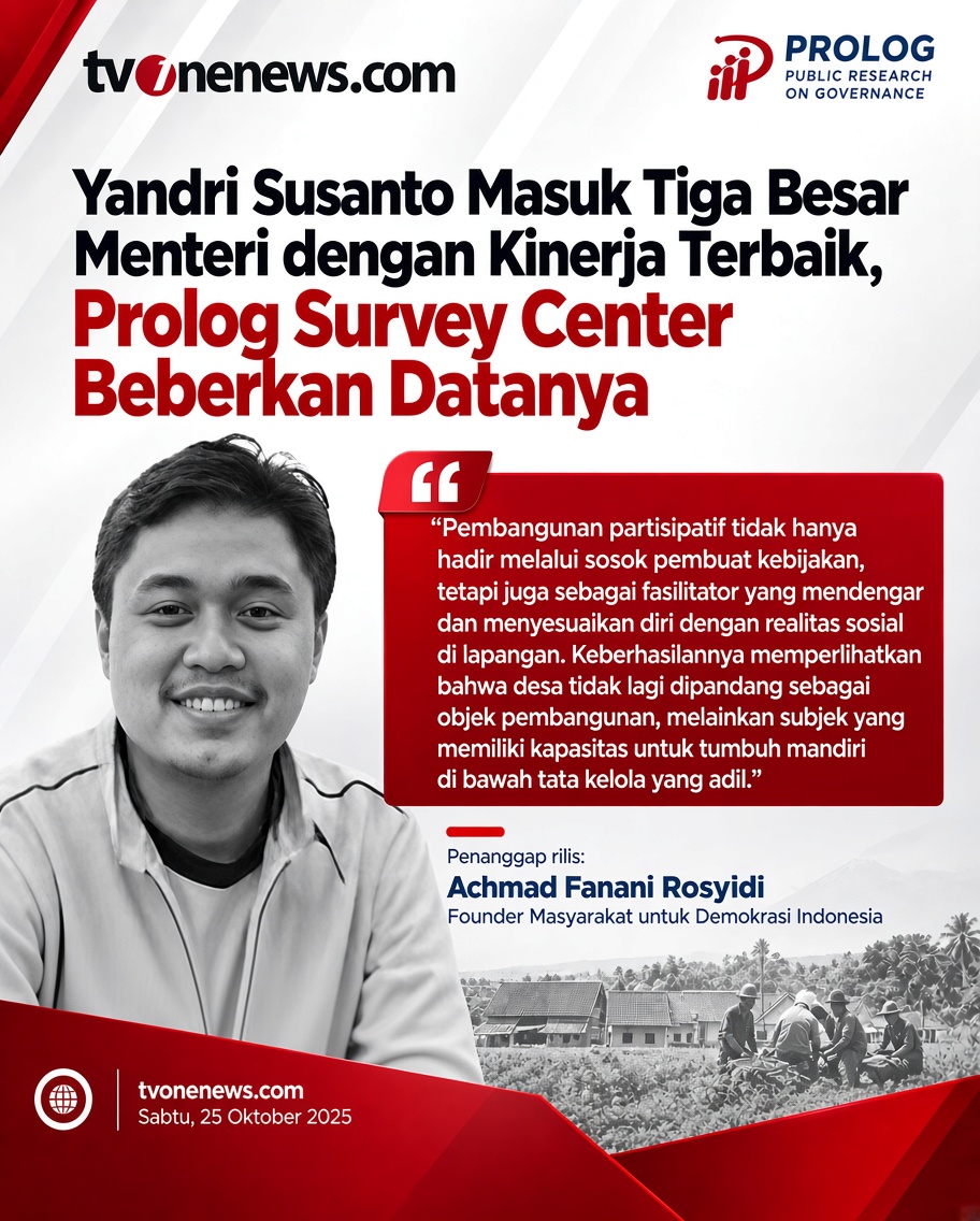 Yandri Susanto Masuk Tiga Besar Menteri dengan Kinerja&hellip;