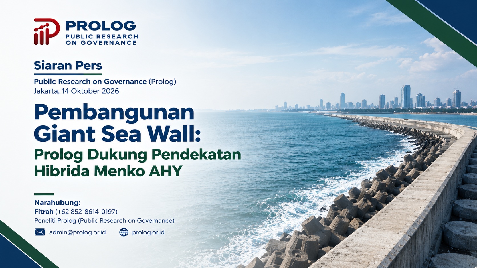 Pembangunan Giant Sea Wall: Prolog Dukung Pendekatan Hibrida Menko AHY